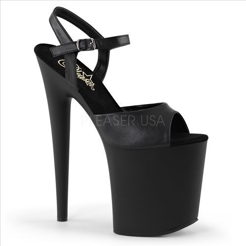 black matte 8 inch heel black matte platform exotic dance shoes