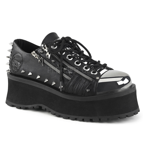 Domonia GRAVEDIGGER-04 Platform Lace-Up Goth Shoe