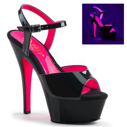 Neon Hot Pink Uv 6 Inch Exotic Platform Shoe