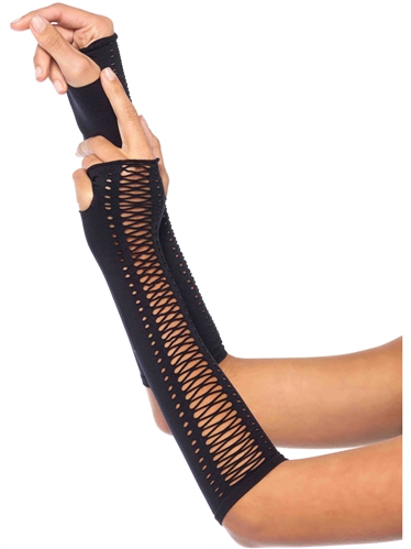 Accessories Faux Lace Up Gloves