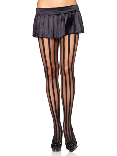 Stockings Vertical Stripes Sheer Pantyhose