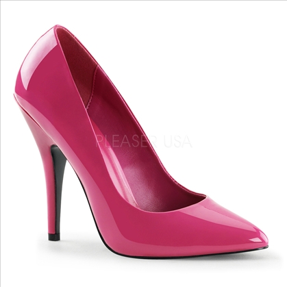 Hot Pink Pointed Toe 5 Inch Heel Women Shoes