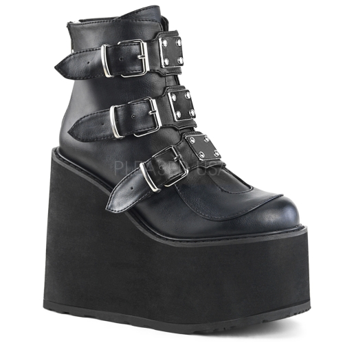 Domonia SWING-105 Buckle Strap Platform Ankle Boot