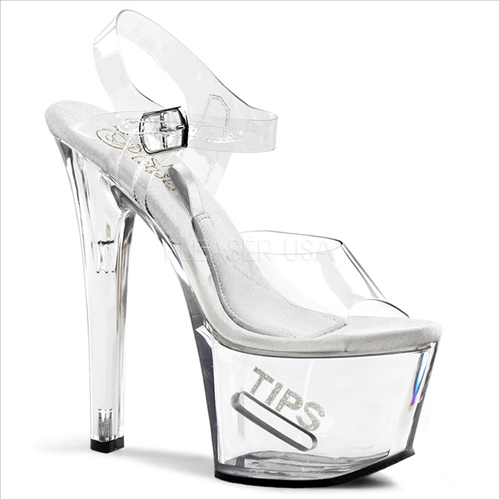 Clear Shoe Ankle Strap TIPS On Platform