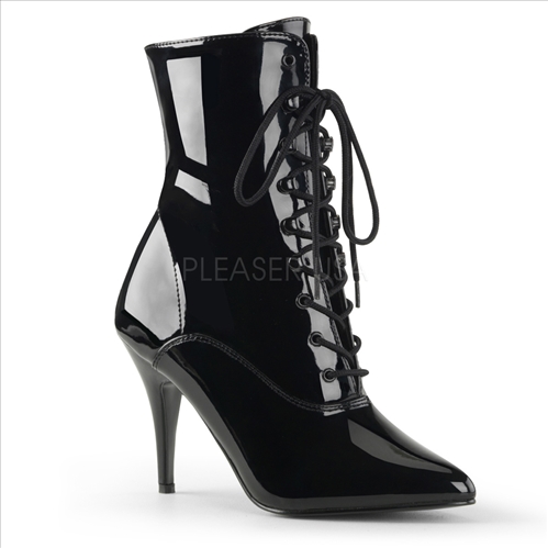 Vanity Vintage Shiny Black Patent Leather Boots