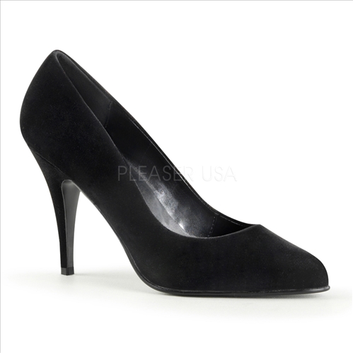 Black Velvet 4 Inch Pump Easy Walk Slip On