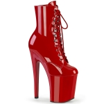 ankle mid calf boots red patent red