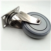 4" Inch Stainless Steel  Caster TPR Wheel with Top Plate