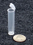 Bottles, Jars and Tubes:  052100-9 - standard 0.50" diameter - Microvials medical-grade polypropylene hinged-lid lab vials 4.03 milliliters - 2.24-drams - 0.14 oz.