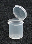 Bottles, Jars and Tubes:  121350 - 0.52 oz. 1Â¼-inch Lacons&reg; clarified natural  laboratory and medical grade polypropylene; small round hinged-lid containers.