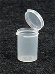Bottles, Jars and Tubes:  121650-1 - 0.65 oz. 1Â¼-inch Lacons&reg; clarified natural  laboratory and medical grade polypropylene; small round hinged-lid containers.
