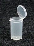 Bottles, Jars and Tubes:  121900 - 0.75 oz. 1Â¼-inch Lacons&reg; clarified natural  laboratory and medical grade polypropylene; small round hinged-lid containers.
