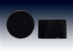 20-410 black ribbed with F-217&reg; foam liners, screw caps-plastic bottle closures - Product Code: 20-410-BC-BR-F2