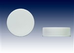 33-400 white ribbed or smooth with F-217&reg; foam liners, screw caps-plastic bottle closures - Product Code: 33-400-BC-WR-F2