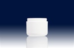 Bottles, Jars and Tubes: 4 oz70mm white round base double wall jars - Sample