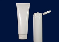 BJT Squeeze Tube Packaging on Demand White 8 oz MDPE Tube with Flip Top Cap