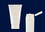 Plastic Squeeze Tubes on Demand White 4 oz MDPE Tube with white Flip Top Cap and with Al seals on the orifice.