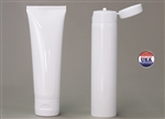 BJT Tubes on Demand White 4 oz LDPE Tube with Aluminum seals and Flip Top Cap - Sample