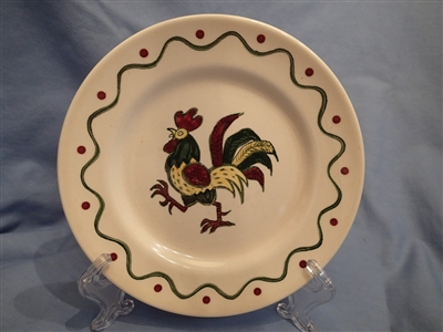 Salad Plate California Provincial Green Rooster