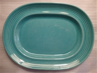 Medium Oval Platter-Metlox Colorstax Aqua