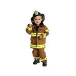 FIRE FIGHTER SUIT TAN KIDS COSTUME - SMALL