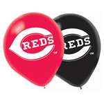 REDS  LATEX BALLOONS - 6 PACK