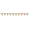 Luau Pennant Banner Burlap