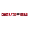 Congrats Grad School Colors Red Letter Banner