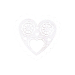 White Heart Doilies 6 inches