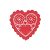 Red 10 inch Heart Doilies