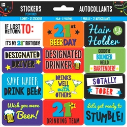 Brillant Birthday 21st Sticker Sheet