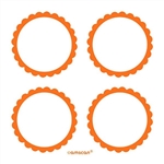 Scalloped Lables - Orange