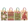 Christmas Kraft Medium Gift Bags 4 Pack