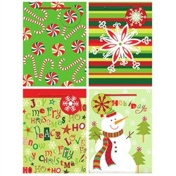 CHRISTMAS MEDIUM  GIFT BAGS 4CT