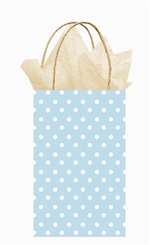 LT BLUE DOTS CUB BAG