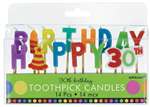 30TH TOOTH PICK CANDLES