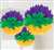 Mardi Gras Fluffy Decorations 3 Count