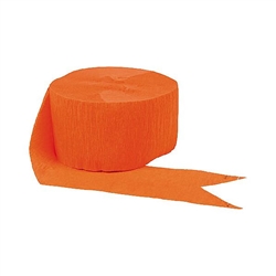 Orange 81 Feet Crepe Paper Streamer