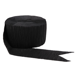 Black 81 Feet Crepe Paper Streamer