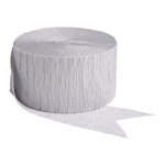 Silver 81' Crepe Paper Streamer