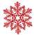 Red Glitter Snowflake Decoration 6.5 inches