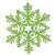 Green Glitter Snowflake Decoration 6.5 inches