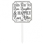 This Way To Happily Ever After Lawn Sign