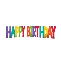 Happy Birthday Multi-Color Corrugated Yard Sign