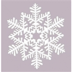 WHITE GLITTER SNOWFLAKE 6.5 INCH