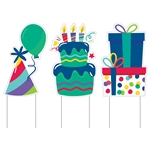 General Birthday Icons Yard Signs