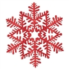 Red Glitter Snowflake Decoration