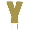 Letter Y - Gold Yard Sign