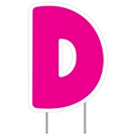 Letter D - Pink Yard Sign