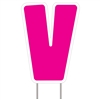 Letter V - Pink Yard Sign